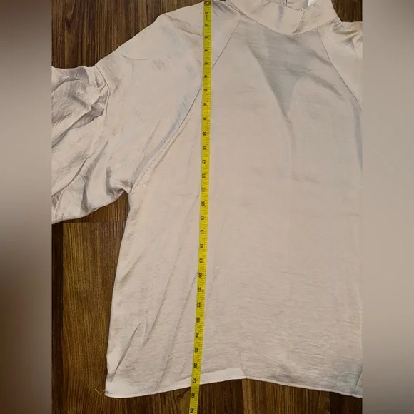 H&M CONSCIOUS Satin Blouse with Ruffle Sleeves size 12 - Picture 10 of 11